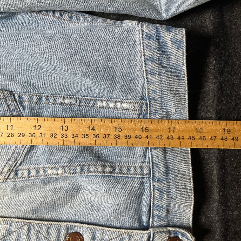 J.Crew Denim Jacket Women L Blue Cropped Trucker Classic Boho Minimalist - Picture 5 of 10